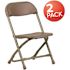 Carnegy Avenue Brown Kids Plastic Folding Chairs (Set of 2)