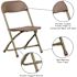 Carnegy Avenue Brown Kids Plastic Folding Chairs (Set of 2)