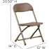 Carnegy Avenue Brown Kids Plastic Folding Chairs (Set of 2)