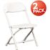 Carnegy Avenue White Kids Plastic Folding Chairs (Set of 2)