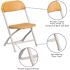 Carnegy Avenue Yellow Kids Plastic Folding Chairs (Set of 2)