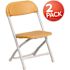 Carnegy Avenue Yellow Kids Plastic Folding Chairs (Set of 2)