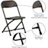 Carnegy Avenue Black Kids Plastic Folding Chairs (Set of 2)