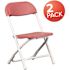 Carnegy Avenue Burgundy Kids Plastic Folding Chairs (Set of 2)