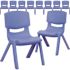 Blue Whitney 10.5 in. H Plastic Stackable School Chairs, Stacking Preschool Chairs for Kids Ages 2-4 (Set of 10)
