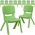 Carnegy Avenue Green Plastic Stack Chairs (Set of 10)