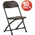 Carnegy Avenue Black Kids Plastic Folding Chairs (Set of 10)