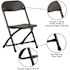 Carnegy Avenue Black Kids Plastic Folding Chairs (Set of 10)