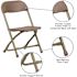 Carnegy Avenue Brown Kids Plastic Folding Chairs (Set of 10)