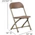 Carnegy Avenue Brown Kids Plastic Folding Chairs (Set of 10)
