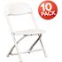 Carnegy Avenue White Kids Plastic Folding Chairs (Set of 10)