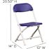 Carnegy Avenue Blue Kids Plastic Folding Chairs (Set of 10)