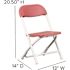 Carnegy Avenue Burgundy Kids Plastic Folding Chairs (Set of 10)