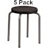 Carnegy Avenue Black Stackable Stools (Set of 5)