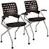 Carnegy Avenue Black Fabric Nesting Fabric Side Chairs (Set of 2)