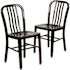 Carnegy Avenue Metal Outdoor Dining Chair in Black (Set of 2)