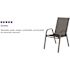 Carnegy Avenue Brazos 21.25 in. 5-Person Black Metal Frame Outdoor Stack Chair with Flex Comfort Material and Metal Frame