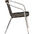 Carnegy Avenue Stackable Metal Outdoor Dining Chair in Aluminum and Black (Set of 4)