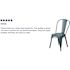 Carnegy Avenue Stackable Metal Outdoor Dining Chair in Kelly Blue-Teal (Set of 4)