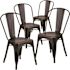 Carnegy Avenue Stackable Metal Outdoor Dining Chair in Copper