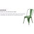 Carnegy Avenue Stackable Metal Outdoor Dining Chair in Green (Set of 4)