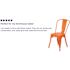 Carnegy Avenue Stackable Metal Outdoor Dining Chair in Orange (Set of 4)