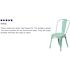 Carnegy Avenue Stackable Metal Outdoor Dining Chair in Mint Green (Set of 4)