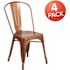 Carnegy Avenue Stackable Metal Outdoor Dining Chair in Copper