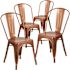 Carnegy Avenue Stackable Metal Outdoor Dining Chair in Copper