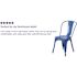Carnegy Avenue Stackable Metal Outdoor Dining Chair in Blue (Set of 4)