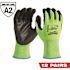 Milwaukee Medium High Visibility Level 2 Cut Resistant Polyurethane Dipped Work Gloves (12-Pack)