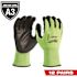 Milwaukee Medium High Visibility Level 3 Cut Resistant Polyurethane Dipped Work Gloves (12-Pack)