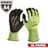 Milwaukee Small High Visibility Level 4 Cut Resistant Polyurethane Dipped Work Gloves (12-Pack)