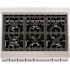 ZLINE Kitchen and Bath 36 in. Legacy Gas Rangetop with 6 Burners and Porcelain Cooktop in Satin Stainless Steel
