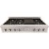 ZLINE Kitchen and Bath 48 in. Legacy Gas Rangetop with 7 Burners and Porcelain Cooktop in Satin Stainless Steel