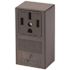 Leviton 50 Amp Single Surface Mounted Single Outlet, Black