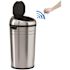 HLS COMMERCIAL 23 Gal. Round Stainless Steel Sensor Trash Can with Wheels and Odor Filters