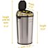 HLS COMMERCIAL 23 Gal. Round Stainless Steel Sensor Trash Can with Wheels and Odor Filters