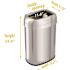 HLS COMMERCIAL 13 Gal. Oval Open Top Stainless Steel Trach Can
