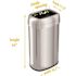 HLS COMMERCIAL 16 Gal. Oval Open Top Stainless Steel Trach Can
