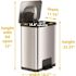 HLS COMMERCIAL 13 Gal. Stainless Steel Step Trash Can with AirStep Technology and Odor Filter