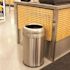 HLS COMMERCIAL 13 Gal. Round Open Top Stainless Steel Trash Can with Odor Filters