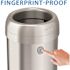 HLS COMMERCIAL 13 Gal. Round Open Top Stainless Steel Trash Can with Odor Filters