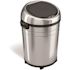 HLS COMMERCIAL 18 Gal. Round Stainless Steel Sensor Trash Can with Wheels and Odor Filters