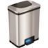 HLS COMMERCIAL 13 Gal. Stainelss Steel Pedal-Sensor Trash Can with Odor Filter