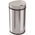 HLS COMMERCIAL 13 Gal. Space-Saving Semi-Round Sensor Stainless Steel Trash Can with Odor Filter