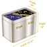 HLS COMMERCIAL 5 Gal./20 Liter Stainless Steel Combo Recycle Bin and Trash Can with Color-Coded Removable Plastic Liners
