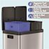 16 Gal. Stainless Steel Combo Step Pedal Recycle Bin and Trash Can with Removable Plastic Liners and Odor Filters