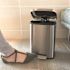 HLS COMMERCIAL 1.32 Gal. Soft Step Stainless Steel Trash Can with Removable Plastic Liner