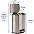 HLS COMMERCIAL 1.32 Gal. Soft Step Stainless Steel Trash Can with Removable Plastic Liner